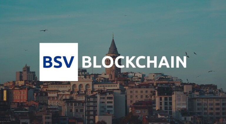 bsv blockchain logo in front of istanbul