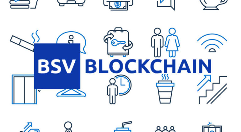 BSV Blockchain logo with different icon backgrounds