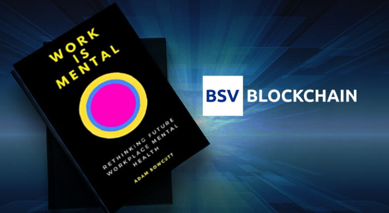 Work is Mental book with BSV Blockchain logo