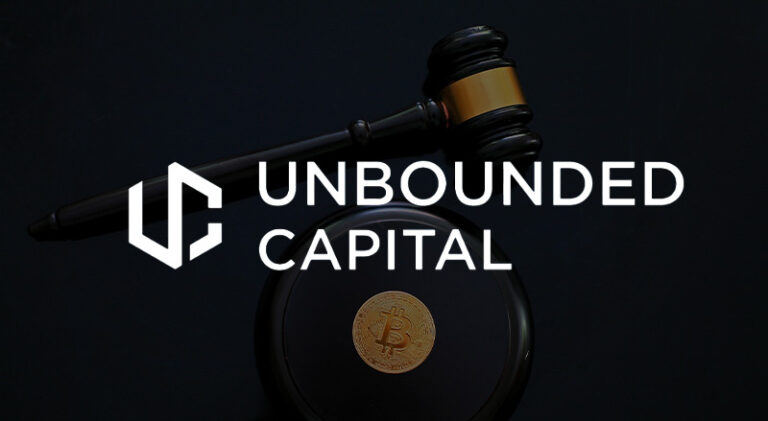 Unbounded Capital logo over gavel and panel background