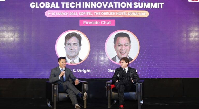 Jimmy Nguyen and Dr Craig S Wright on BSV at the Global Tech Innovation Summit in Dubai