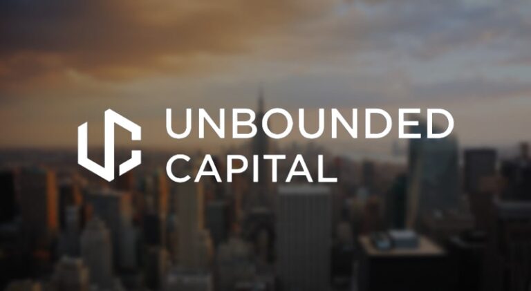 Unbounded Capital Logo over New York Skyline