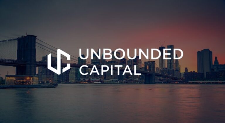 Unbounded Capital Logo Over New York Skyline